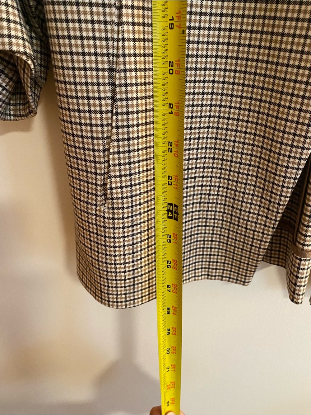 Babaton Oversized Plaid/Gingham Brown Blazer - Picture 5 of 8